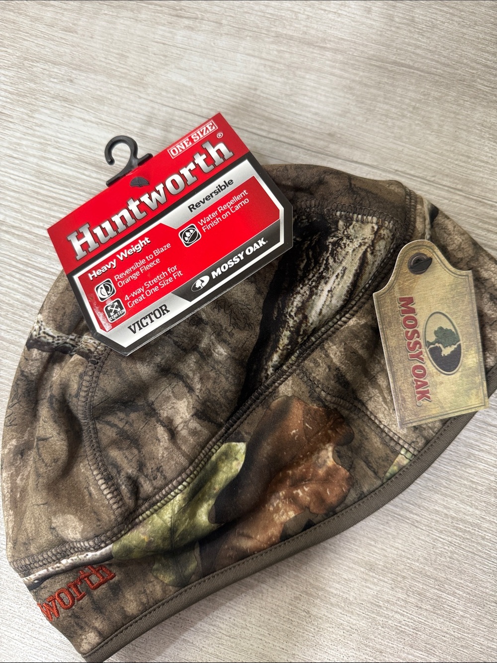 Huntworth Mossy Oak Reversible Camo Beanie